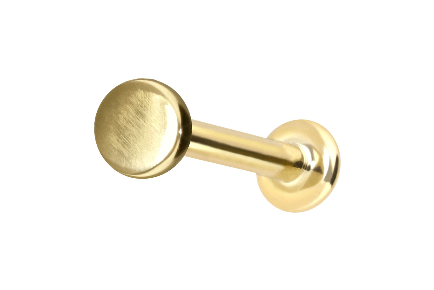 14 Karat Gold Labret mit Innengewinde DISC